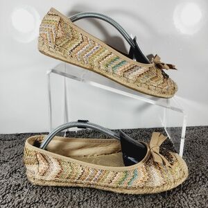 Simply Vera Wang Espadrillias Womens Multicolor Chevron 6.5M